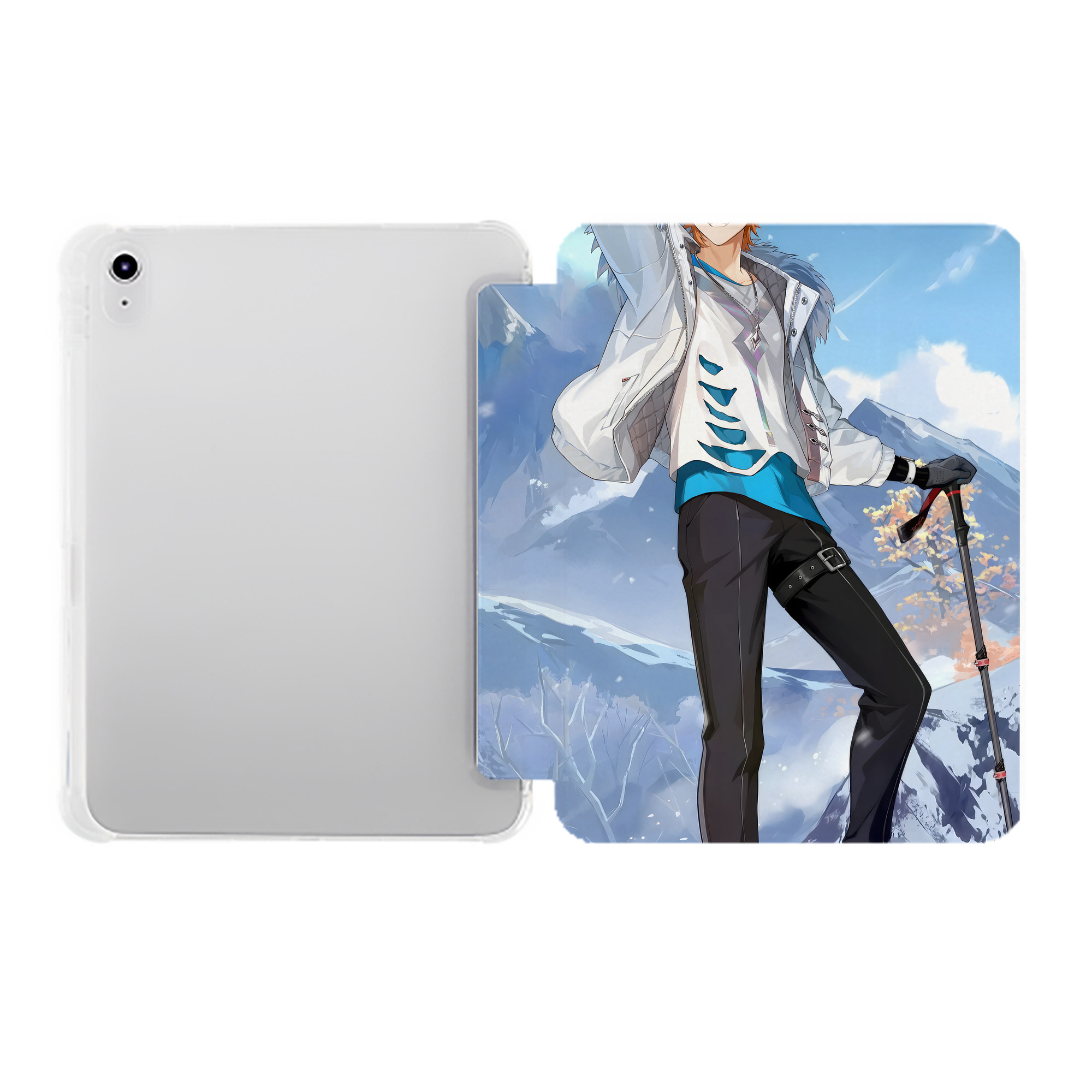 げんし神 genshin IPad ケース ペン収納付き 三つ折りスタンド PUレザー×シリコン 対応機種9.5/10.5/10.9インチ